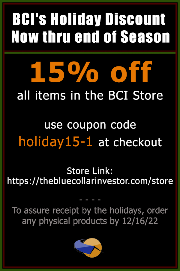BCI Holiday Discount