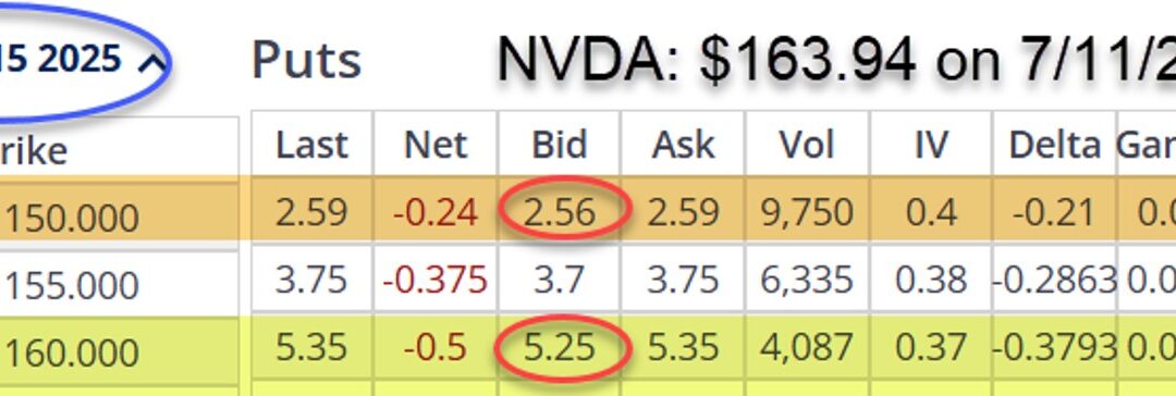 Lowering Cash-Secured Put Breakeven Price Points Means Greater Protection to the Downside with Lower Premium Returns